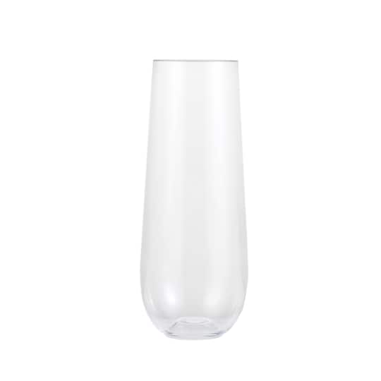 9oz. Clear Plastic Stemless Champagne Flutes by Celebrate It&#x2122;, 8ct.